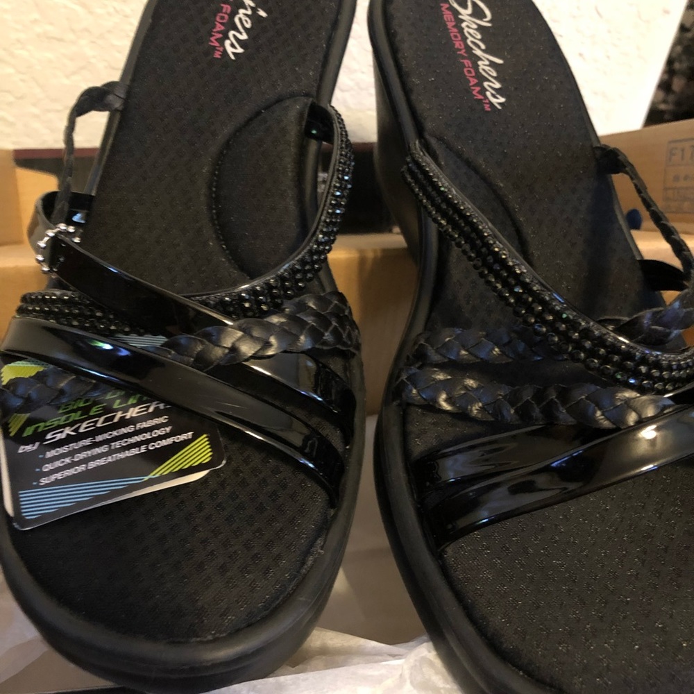 Skechers Black Cali Sandals 👡 New with box